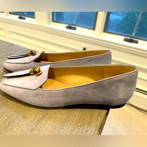 Never Worn Stuart Weitzman Light Blue Velvet Loafer Size 8